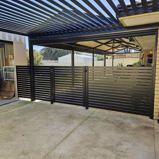 aluminium slat carport screen